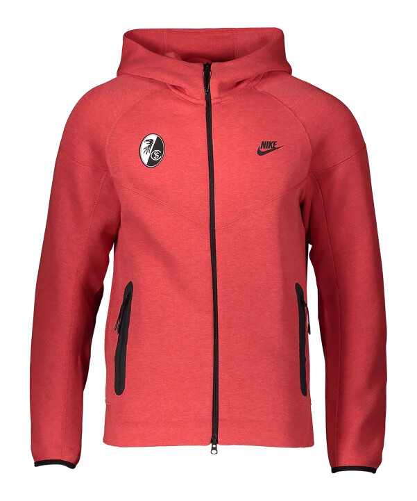nike sc freiburg tech fleece hoody rot f672
