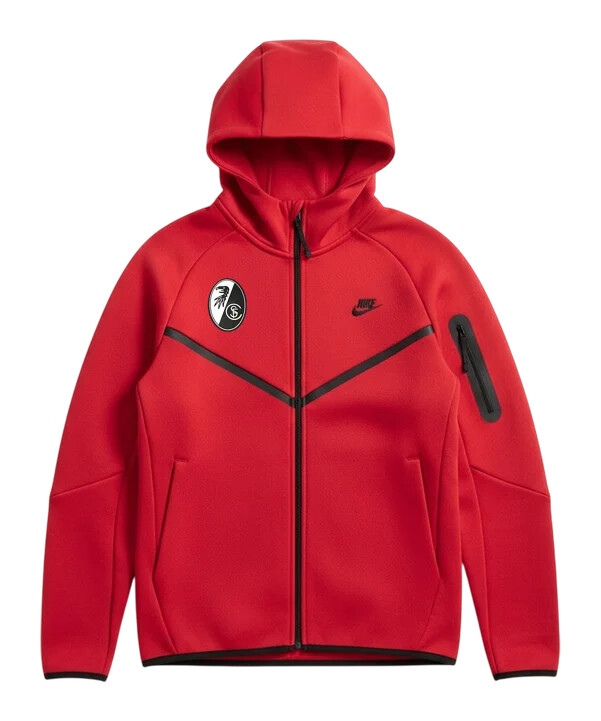 nike sc freiburg tech fleece sweatjacke rot f687
