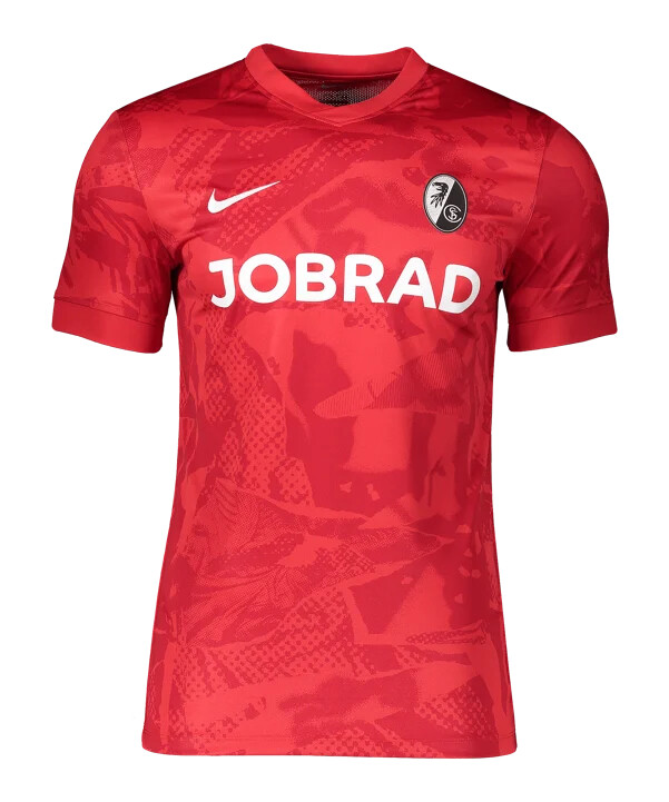 nike sc freiburg prematch t-shirt 20252026 kids rot f657