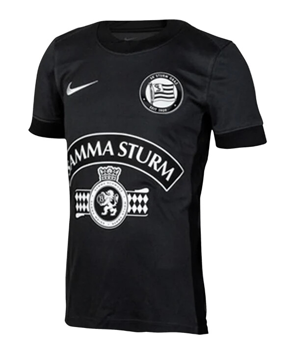 nike sk sturm graz trikot heim 20252026 kids schwarz f010