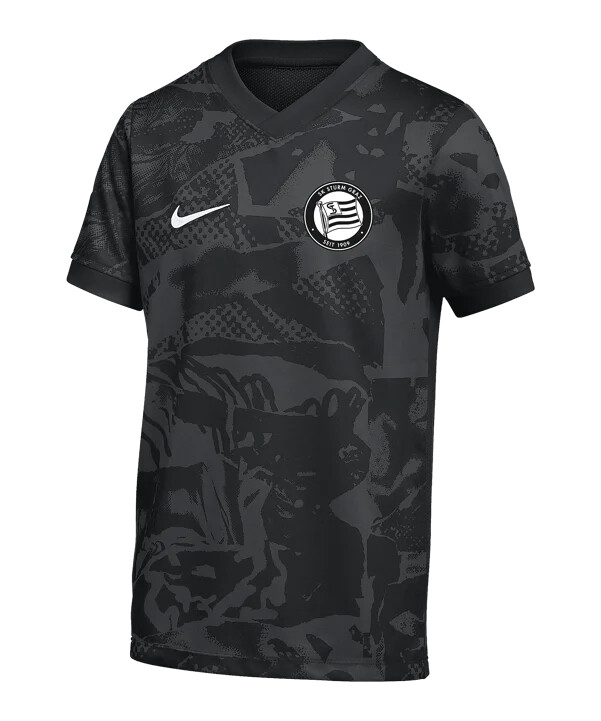 nike sk sturm graz prematch t-shirt 20252026 kids schwarz f010