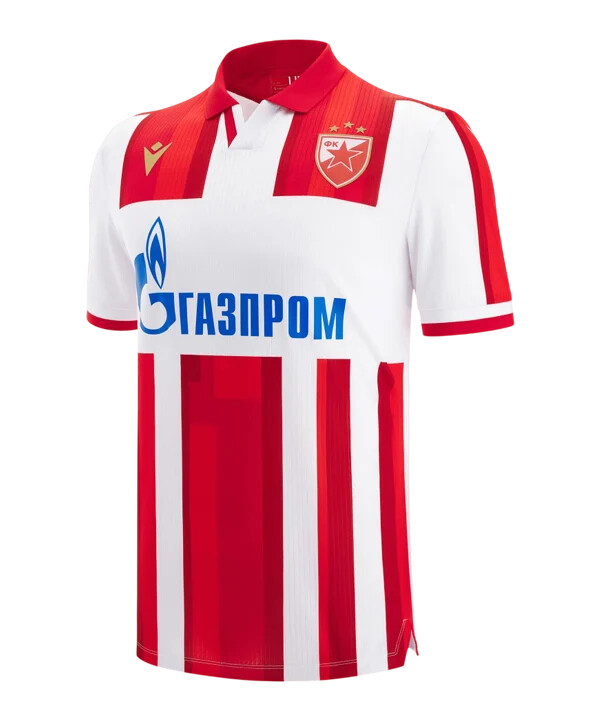 macron roter stern belgrad trikot home 20252026 weiß