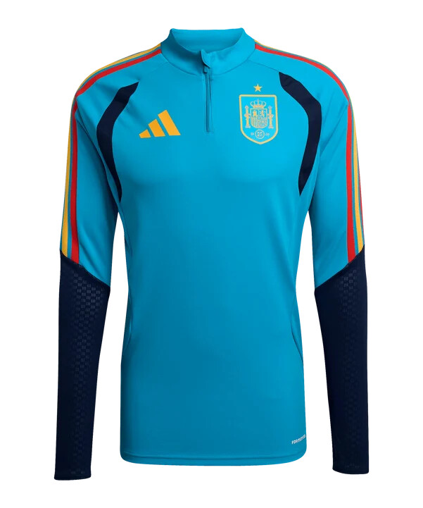adidas spanien tiro training zip top blau