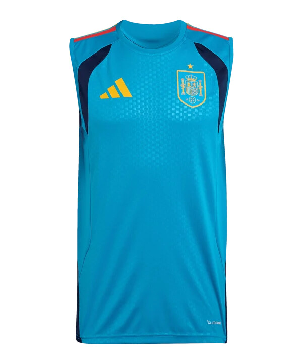 adidas spanien tiro sleeveless trainingsshirt blau