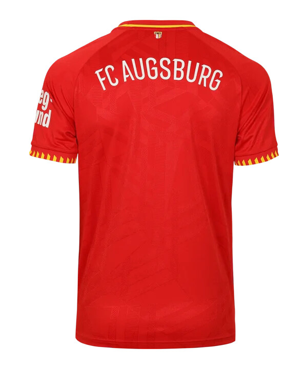 mizuno fc augsburg trikot 20252026 away rot f52