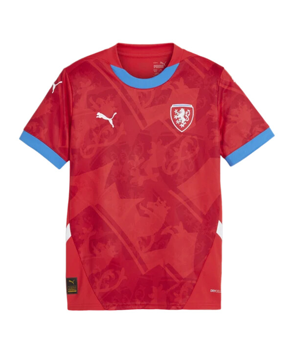 puma tschechien trikot home 20232024 kids rot f01