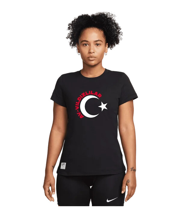 nike tff t-shirt ec 2024 damen schwarz