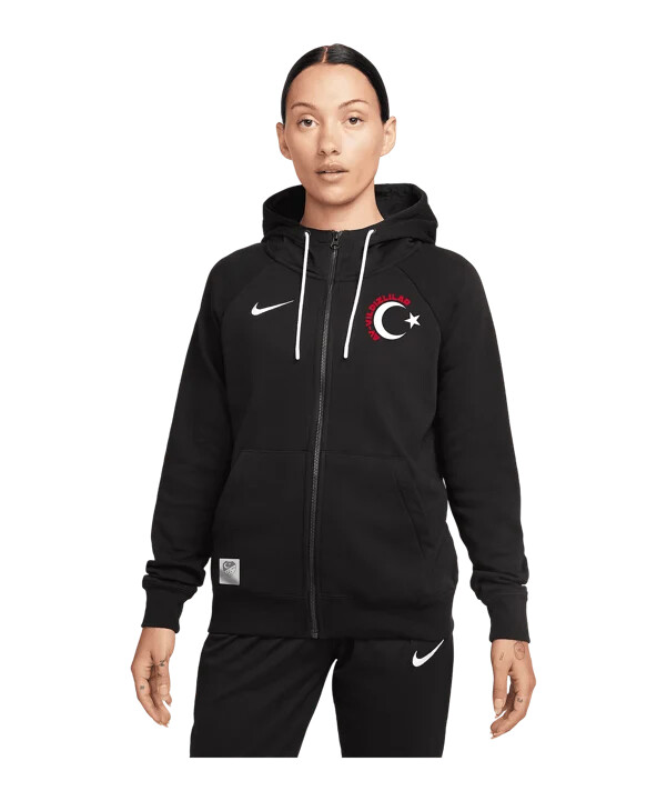 nike tff kapuzenjacke ec 2024 damen schwarz