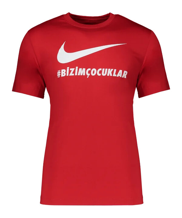nike tff swoosh t-shirt em 2024 rot f657